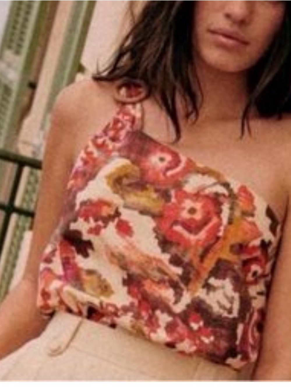 Sezane for chufy one shoulder top